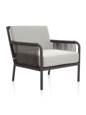 Morocco Graphite Lounge Chair With White Sunbrella ® Cushion