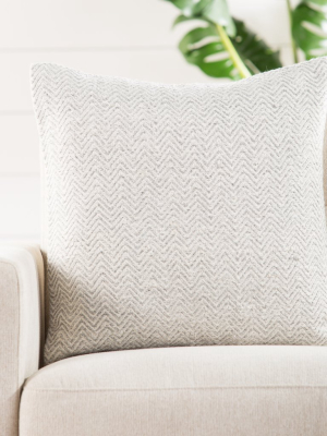 Marana White & Gray Chevron Throw Pillow