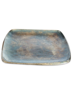 Julia Knight Eclipse 9" Stackable Square Tray In Steel Blue