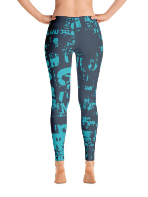 Turquoise Traffic Jam Leggings