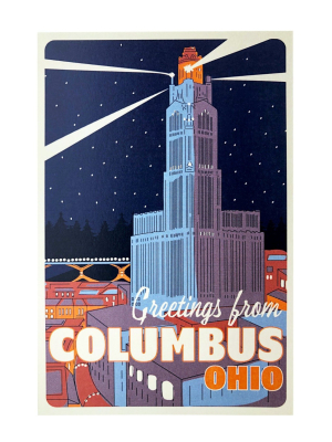 Greetings From Columbus Postcard