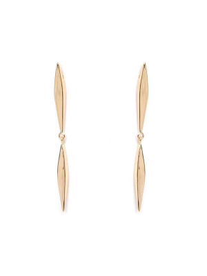 Gold Double Dart Earrings