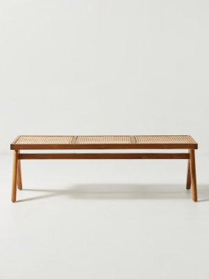 Ashton Caned Teak Bench