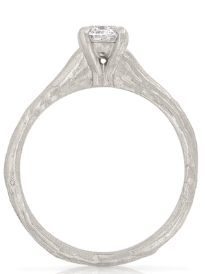 Darling In The Wild - 14k White Gold Twig Band 0.5ct Lab-grown Diamond Ring
