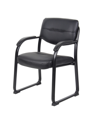 Sled Base Guest Chair Black - Boss