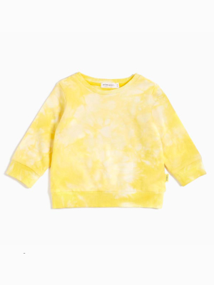 Miles Infant Tie Dye Ringer Sweatshirt - Sunshine