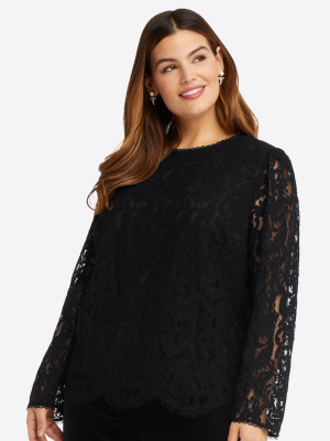 Popover Top In Lace