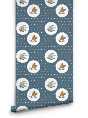 Fox & Rabbit Wallpaper By Muffin & Mani For Milton & King