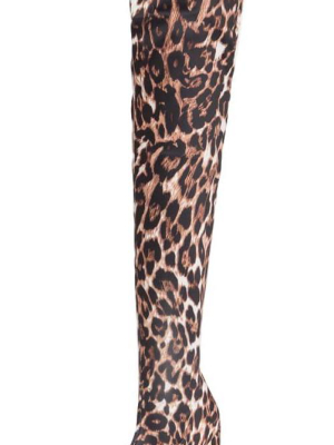 Pam223 White Leopard Women's Boot