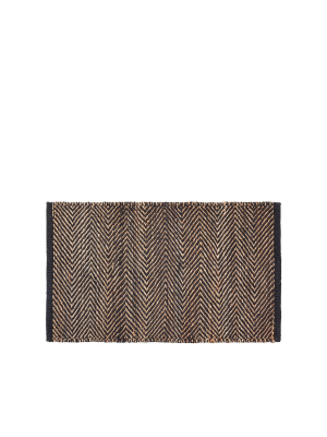 Serengeti Weave Entrance Mat In Charcoal And Natural
