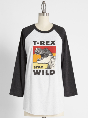 You Bet Jurassican Raglan Tee