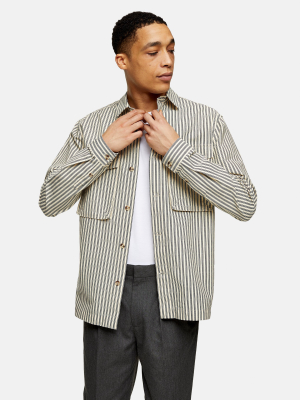 Considered Ecru Stripe Overshirt