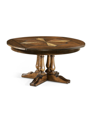 59" Round Country Extending Dining Table