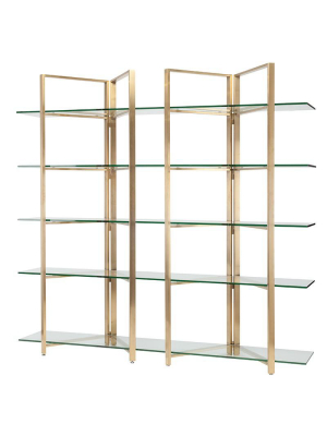 Nuevo Elton Display Shelving - Gold