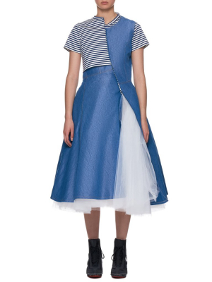 Denim Stripe Dress (jc-o033-051-indigo-navy-white)