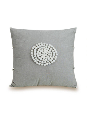 16"x16" Coral Throw Pillow Gray/white - Jessica Simpson