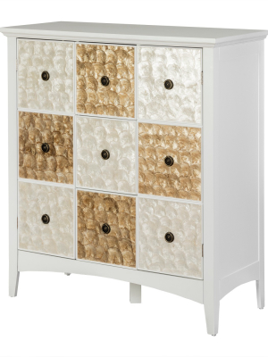 Durdle High 3 Drawers 2 Doors Accent Cabinet - Elegant Home Fashions