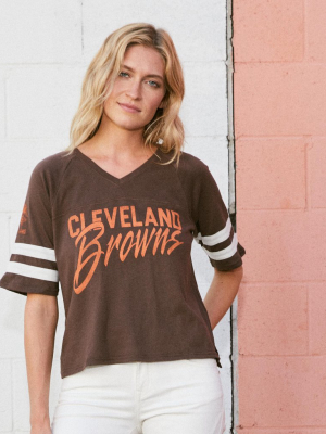 Womens Browns Vneck Tee