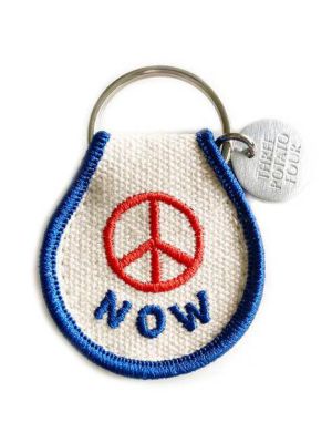Peace Now Patch Keychain