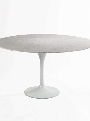 Carrara Marble Pedestal Dining Table - 60" Round