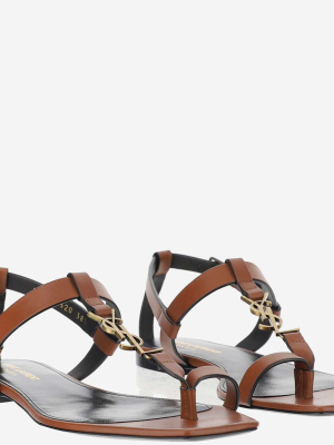 Saint Laurent Cassandra Flat Sandals