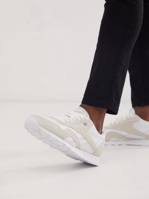 Reebok Classic Nylon Sneakers In White