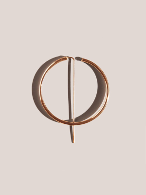 Oversized Hoop & Post Earring - Rose Gold