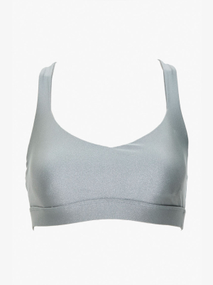 Metallic Crisscross Sports Bra