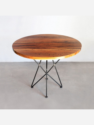 Pecan Top Round Cafe Table 36"