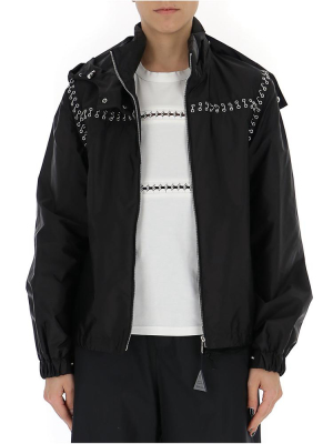 Moncler X Noir Kei Ninomiya Eyelet Detail Logo Jacket