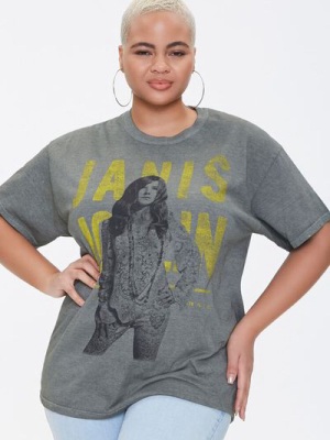 Plus Size Janis Joplin Graphic Tee