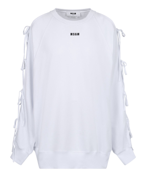 Msgm Tie Detailed Sweatshirt