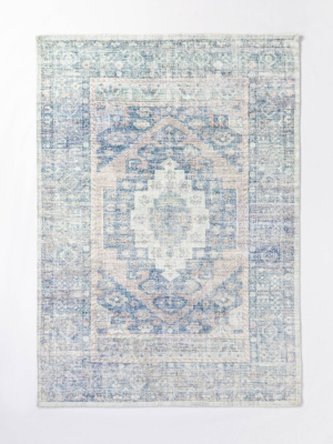 Brighton Distressed Vintage Persian Rug Light Blue - Threshold™ Designed With Studio Mcgee