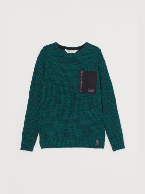 Pocket-detail Sweater