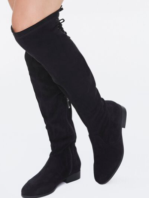 Faux Suede Over-the-knee Boots