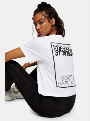 Topshop Active Sports Cropped Top In White