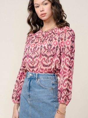 Myla Lurex Threaded Chiffon Blouse