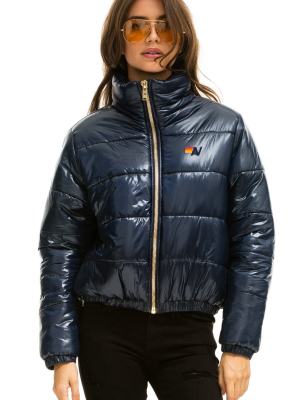 Women's Bolt Luxe Apres Puffer Jacket - Glossy Navy