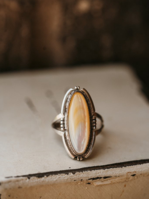 Hazel Ring | Yellow Mother Of Pearl