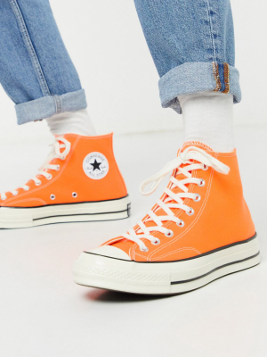 Converse Chuck 70 Hi Sneakers In Orange