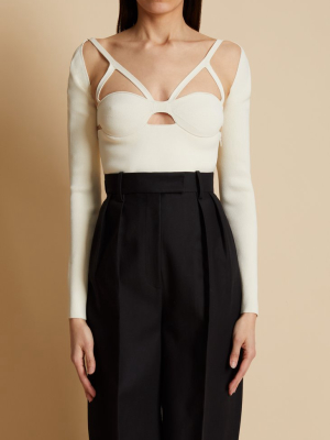 The Roza Top In Ivory