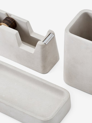 Concrete Desk Set In Gray