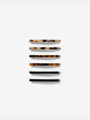 6 Pack Tortoiseshell Bobby Pins