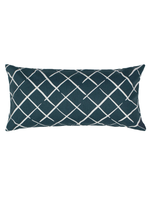 Navy Diamonds Throw Pillow