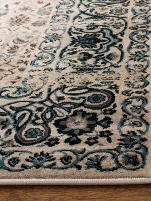 Beige/blue Floral Loomed Area Rug 8'x10' - Safavieh