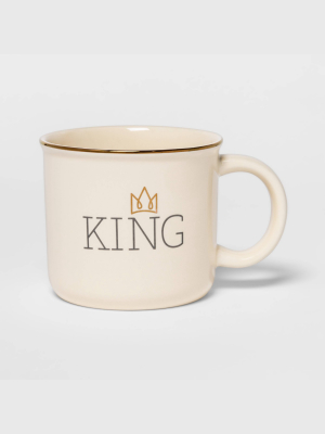 15oz Stoneware King Camper Mug White - Threshold™