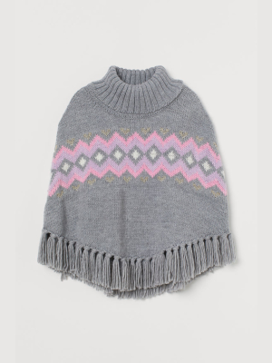 Knit Turtleneck Poncho