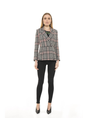 Penelope Plaid Two Button Blazer