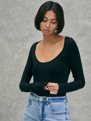 Long Sleeve Scoop Top