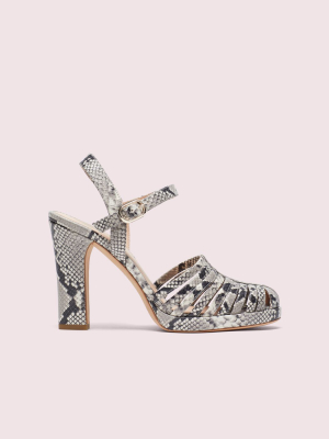 Campania Snake-embossed Platform Sandals